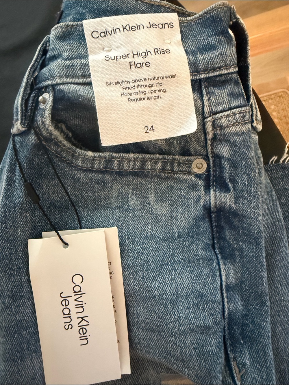 Calvin Klein Jeans Light Blue Super High Rise Flare Jeans